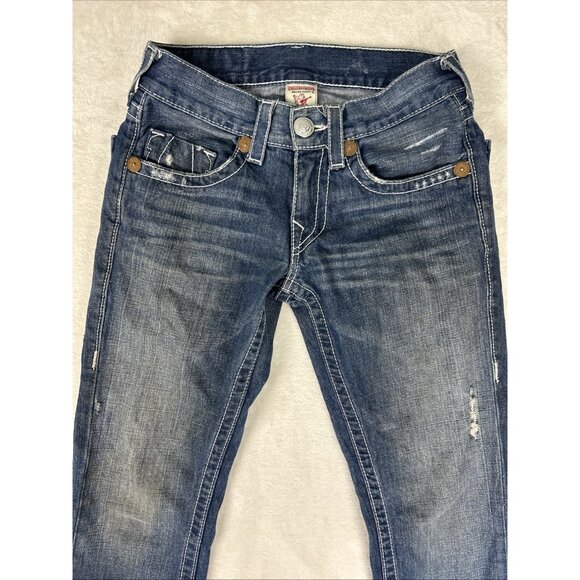 True Religion Jeans Bobby Womens Size 28 Vtg Y2k  Distressed Made In USA - Picture 2 of 14